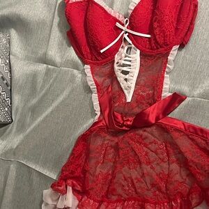 Victoria's Secret Red Lace Chemise